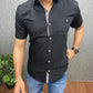 Men Regular Fit Solid Slim Collar Casual Shirt