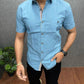 Men Regular Fit Solid Slim Collar Casual Shirt