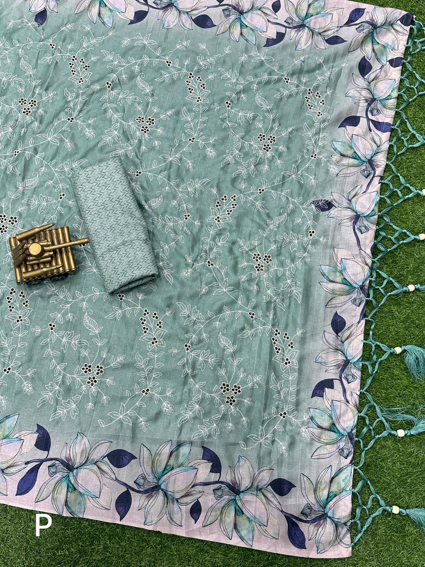 Embrace your femininity & make a statement  with our stunning cut work visca slub silk saree