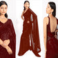 Women  Embellished Georgette Regular Sari with Blouse Piece