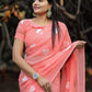 Silk Fabric Along With Designer Thread Work  saree
