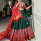 Exquisite Dola Silk Lehenga: Timeless Bandhani and Ajrakh Print