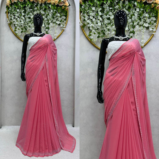 Unveil Elegance with our Faux Georgette Saree