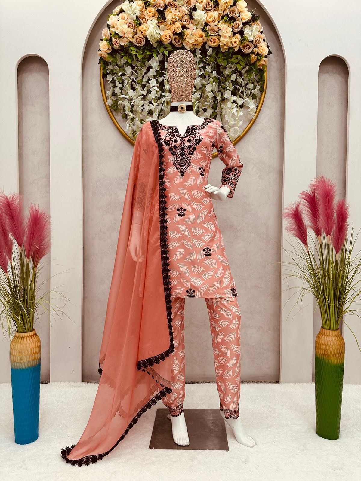 Stunning Designer Silk Suit Set: Elevate Your Ethnic Wardrobe