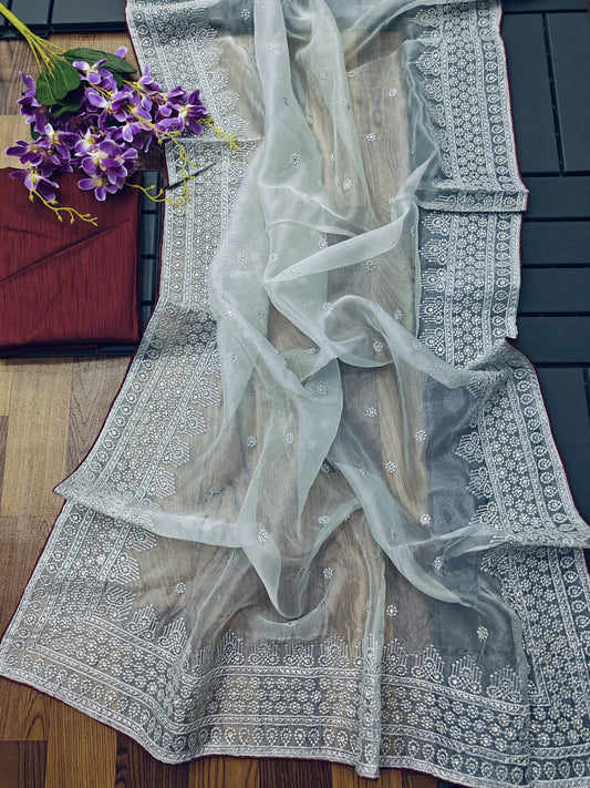 Elevate Your Elegance: Party Wear Perfection in Soft Organza Silk
