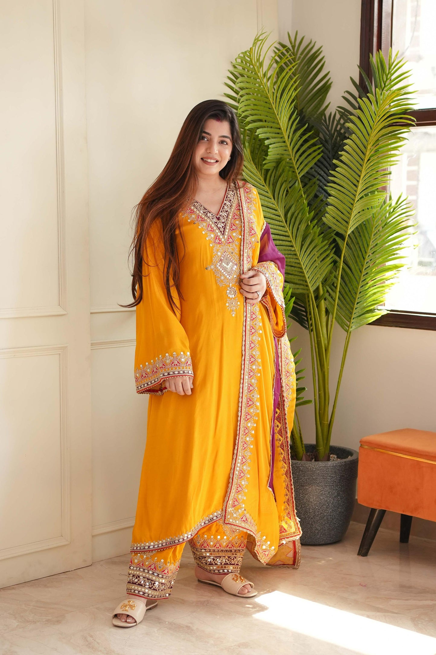 Glamorous Tafeta Silk Suit Set: Embrace Elegance and Style