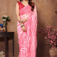 Exquisite Georgette Saree with Lace Detailing: Effortless