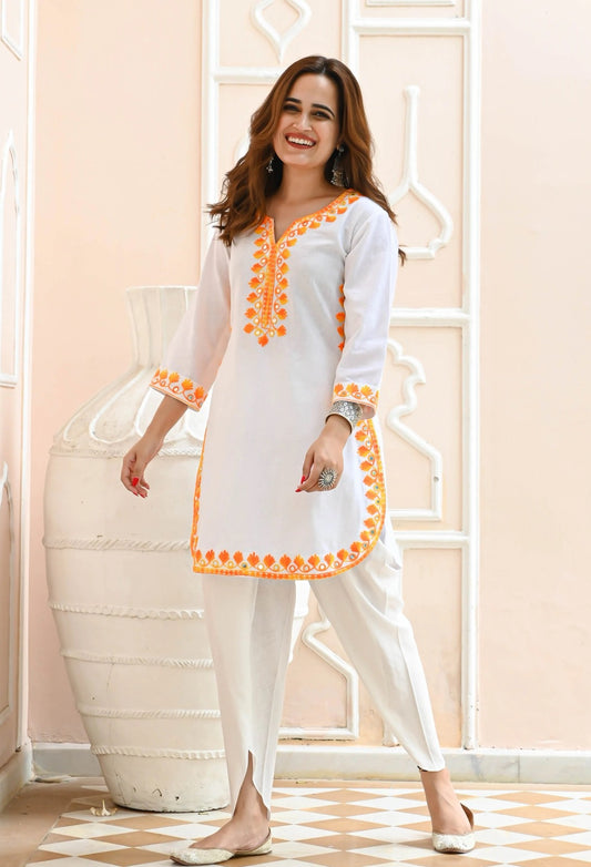Experience Effortless Elegance: Solid Embroidered Co-ord Set For Women