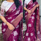 Embrace Femininity with Stunning Printed Saree & Designer Blouse