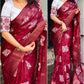 Embrace Femininity with Stunning Printed Saree & Designer Blouse