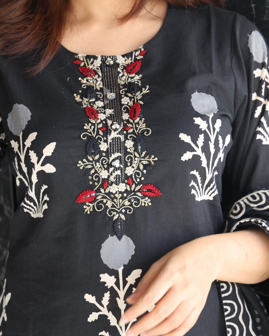 Elevate Your Style with Embroidery and Hand Work Aline Kurta Set