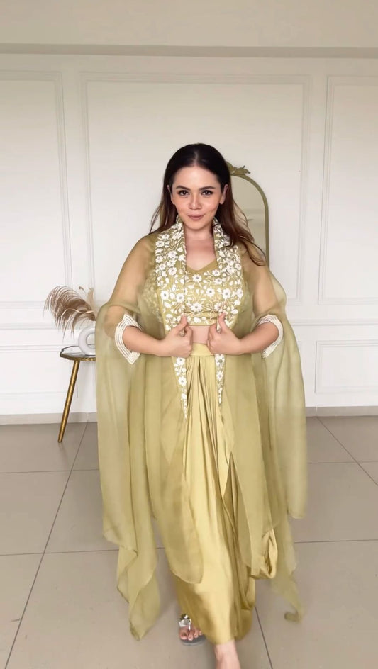 Effortless Elegance: Ready to Wear Lehenga Saree Set
