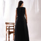 Radiate Elegance: Satin Georgette Gown Set for Women