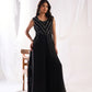 Radiate Elegance: Satin Georgette Gown Set for Women