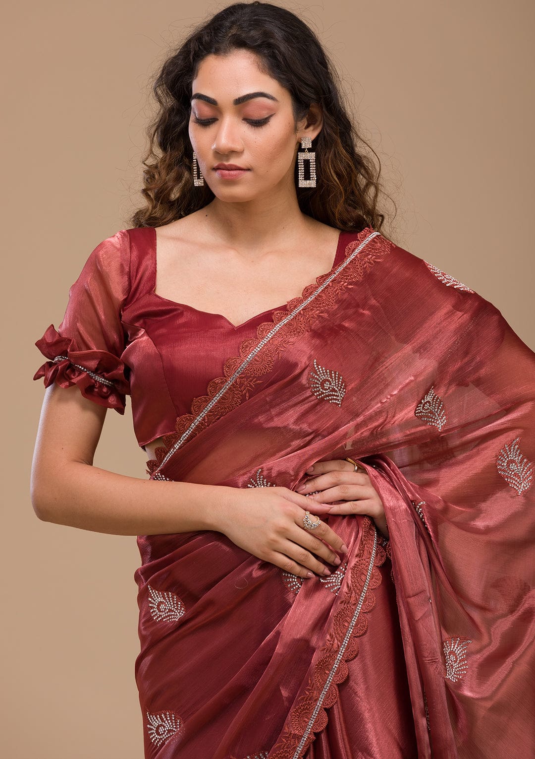 Luxurious Soft & Pure Burberry Silk Saree: A Timeless Elegance