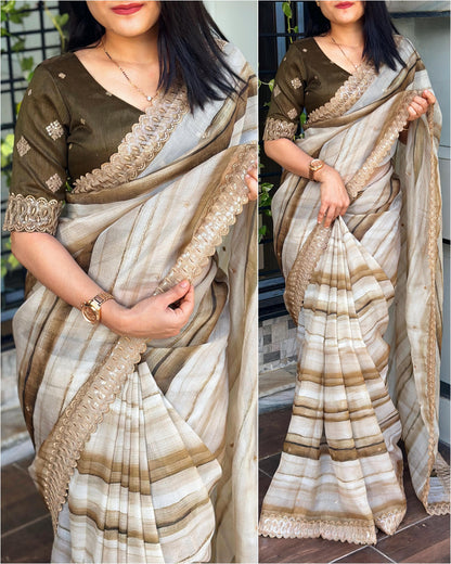 Elevate Your Wardrobe with Soft Organza Satin Sequin Work Sarees