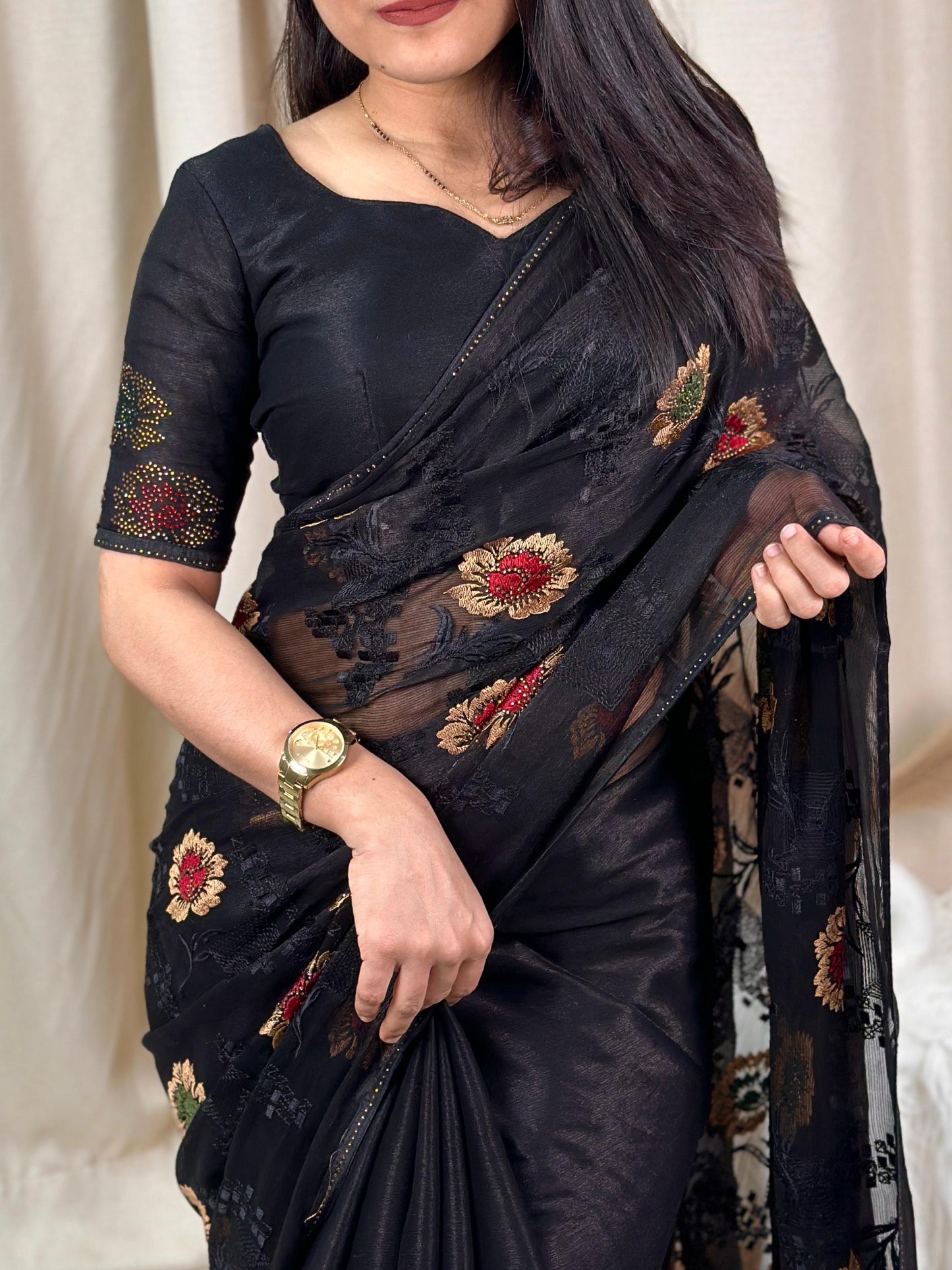 Embrace Elegance: Sitara Chiffon Saree