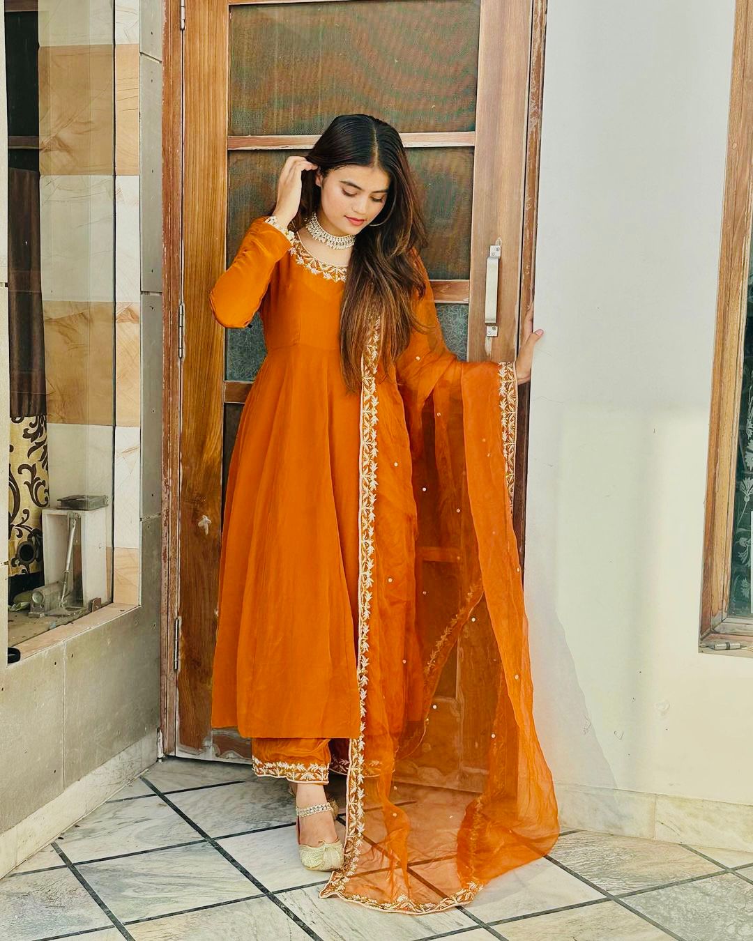 white christmas dresses Experience Luxury: Naira Cut Suit Set with Intricate Thred Work