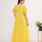 Radiate Sunshine in Yellow Georgette gown
