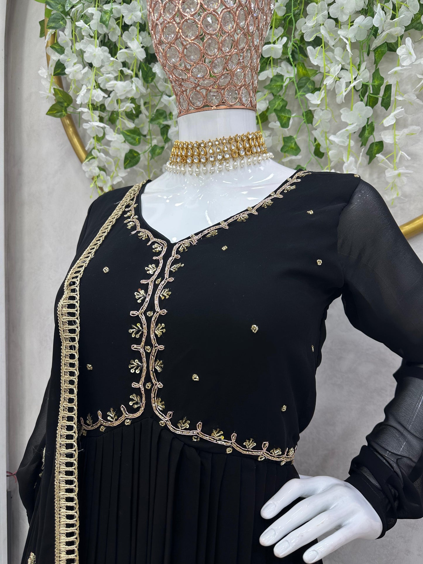 Elegant Faux Georgette Suit Set: Elevate Your Wardrobe