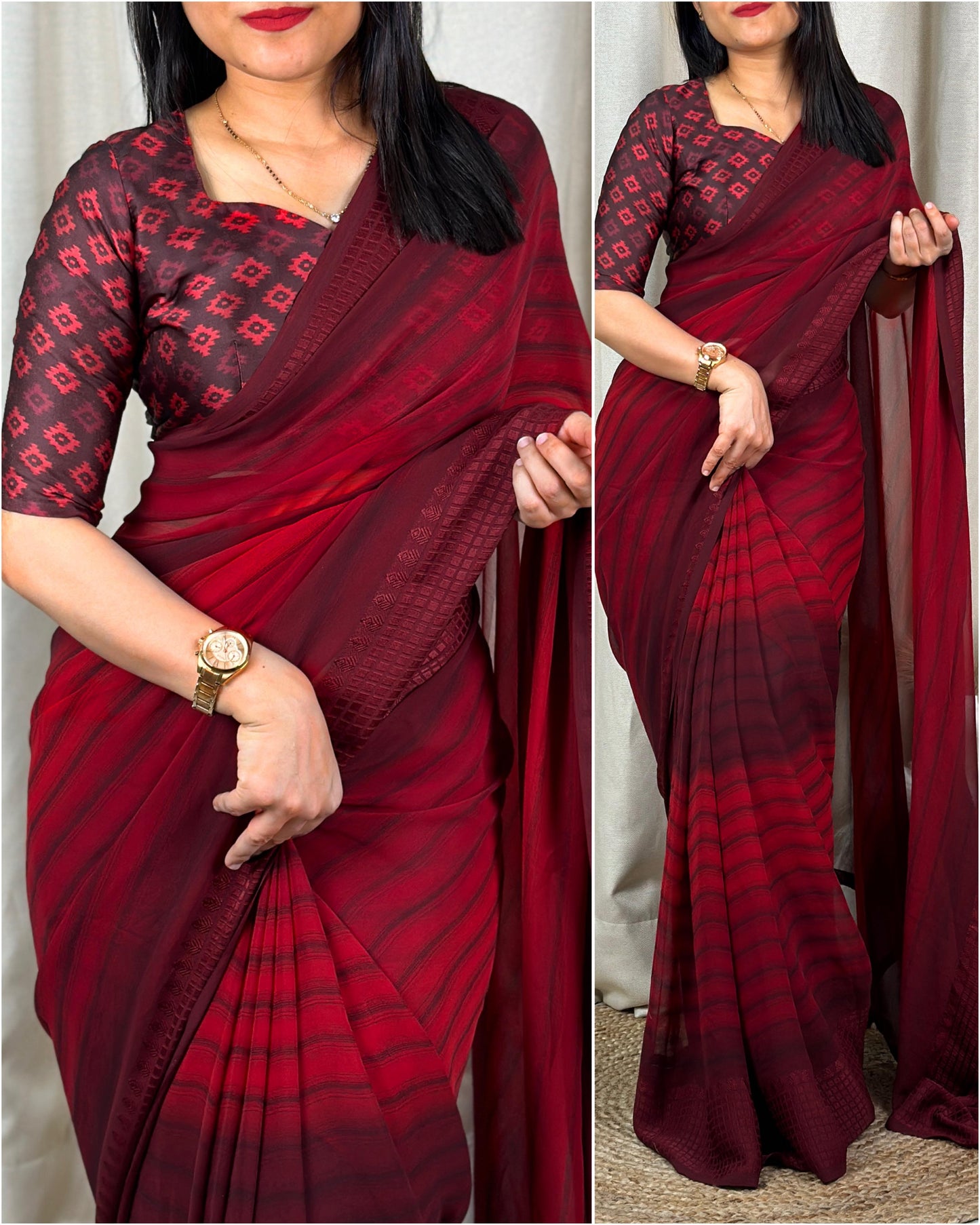 Elevate Your Style with Georgette Saree Blouse Designs