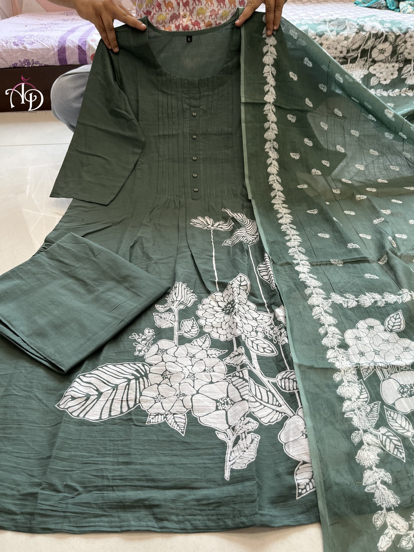 Elevate Your Style with Cotton Suit Set with Dupatta