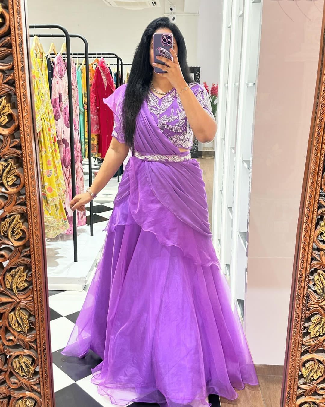 strapless open back dress Elegant New Designer Party Wear Lehenga Saree
