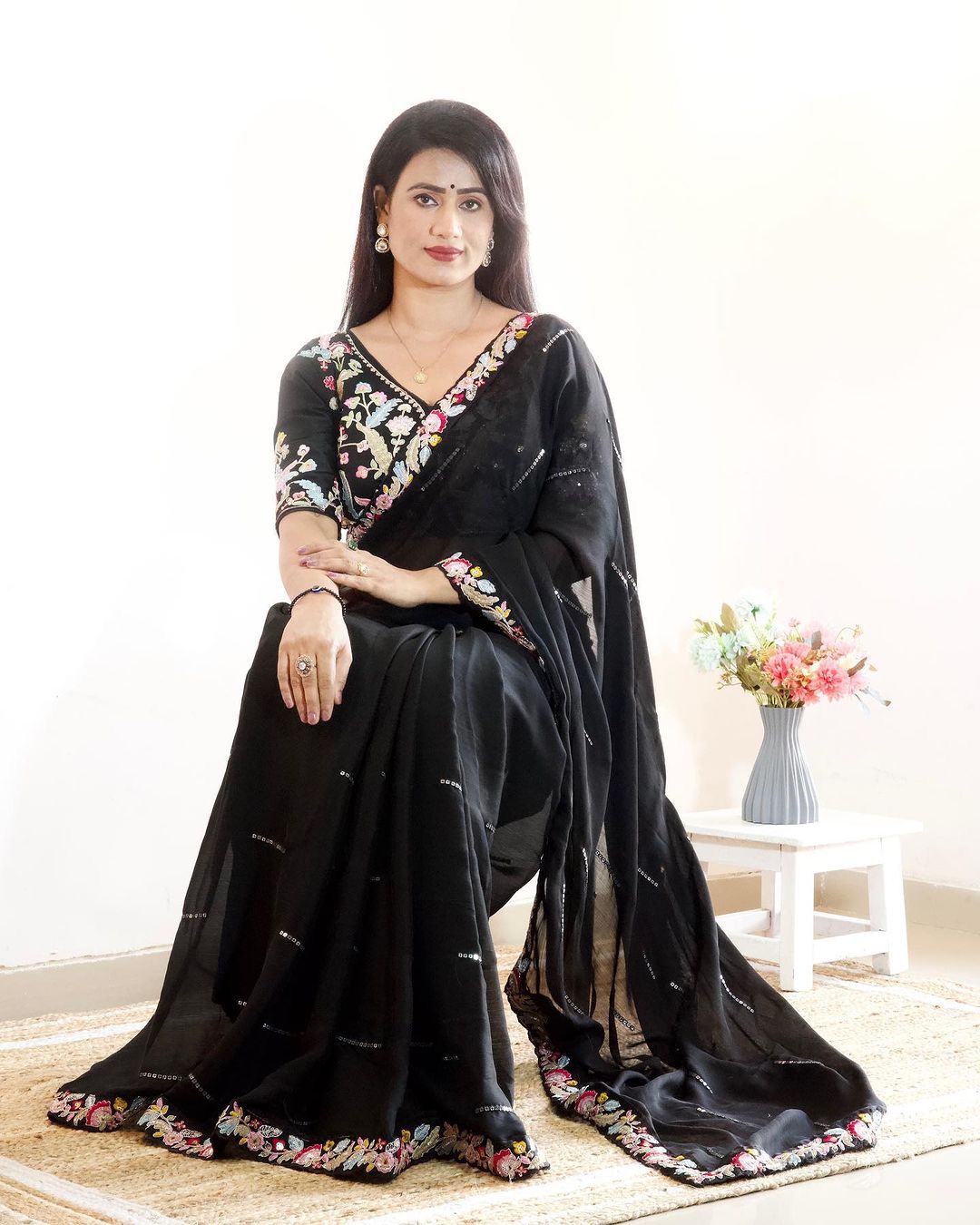 Exquisite Evening Wedding Designer Saree for Wedding Reception