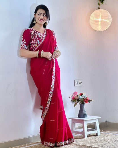 Exquisite Evening Wedding Designer Saree for Wedding Reception