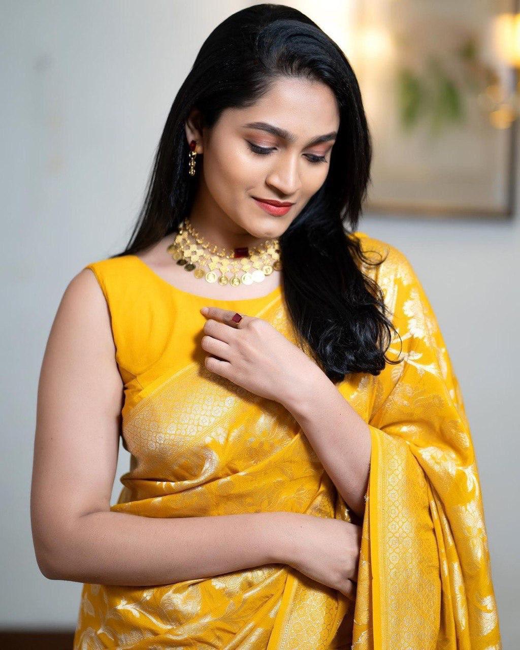 Radiant Yellow Saree for Your Haldi Ceremony