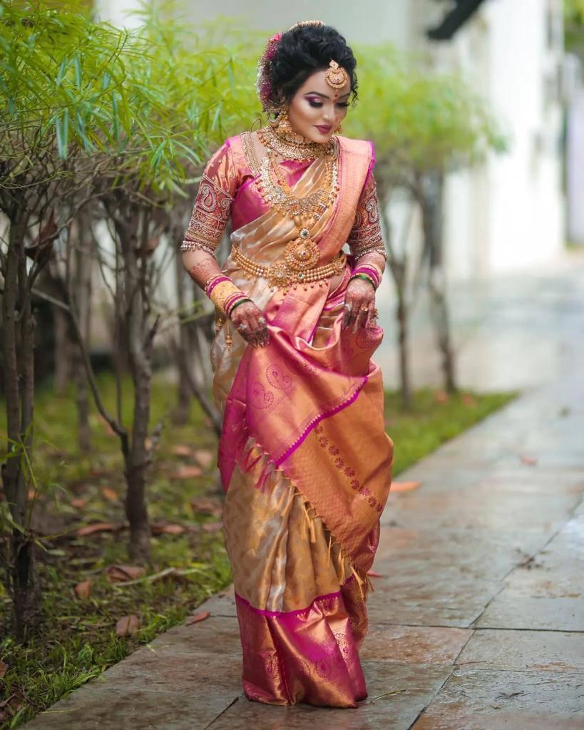 Luxurious Red & White Banarasi Saree for Bengali Bride - Only 899/-