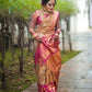 Red and White Banarasi Saree for Bengali Bride