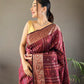 Elegant Silk Saree with Aari Work Blouse