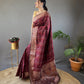 Elegant Silk Saree with Aari Work Blouse