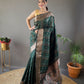 Elegant Silk Saree with Aari Work Blouse