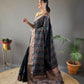 Elegant Silk Saree with Aari Work Blouse