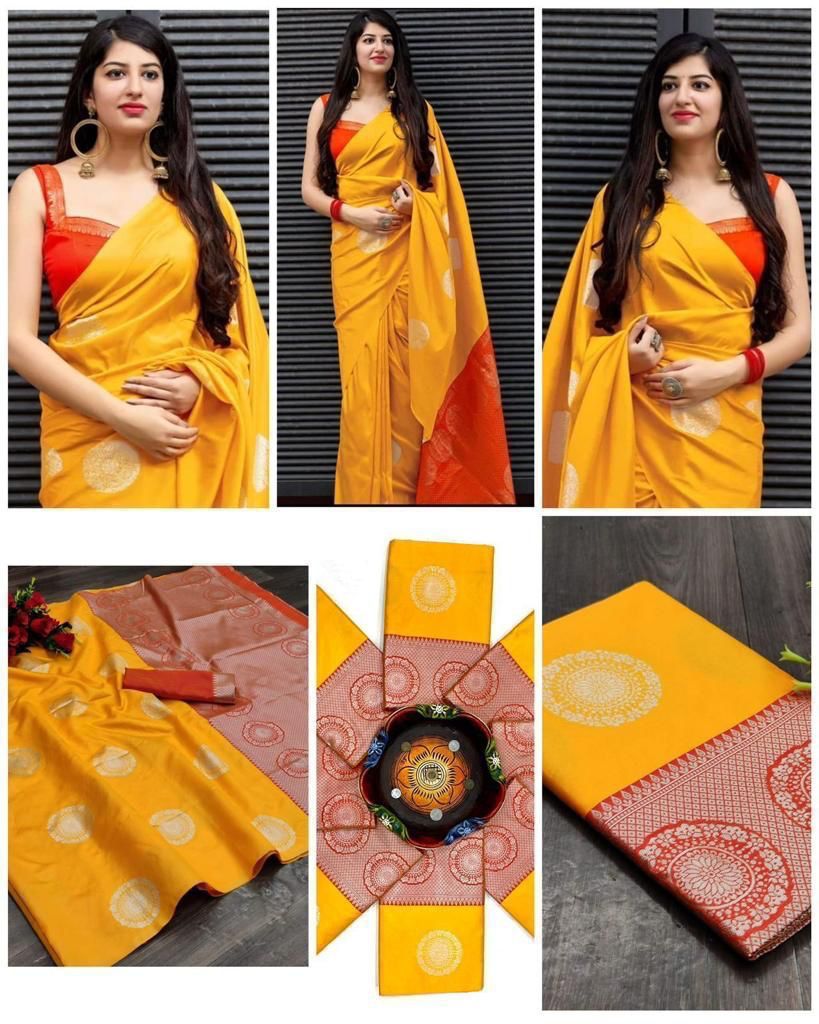 Elevate Your Style with Our Soft Lichi Silk Banarsi Saree