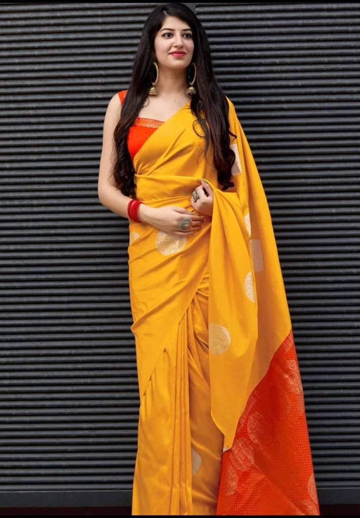 Elevate Your Style with Our Soft Lichi Silk Banarsi Saree