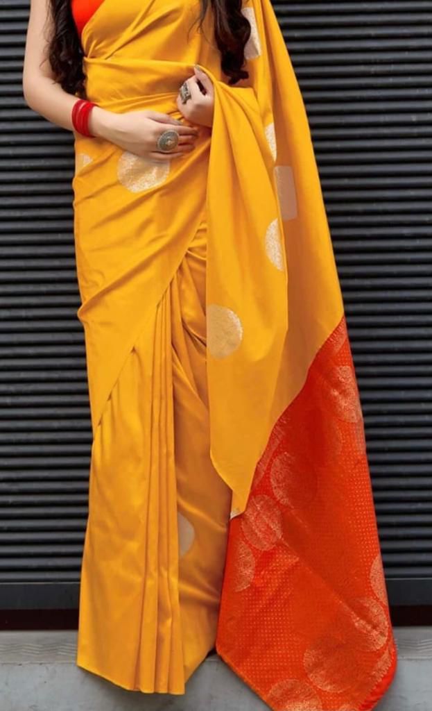 Elevate Your Style with Our Soft Lichi Silk Banarsi Saree