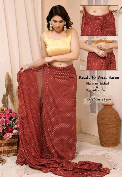 Bright Georgette Silk Saree