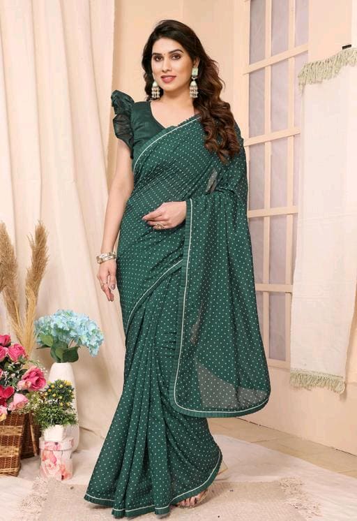 Bright Georgette Silk Saree