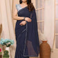 Bright Georgette Silk Saree