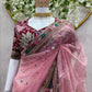 Organza saree party wear