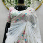 Organza saree party wear