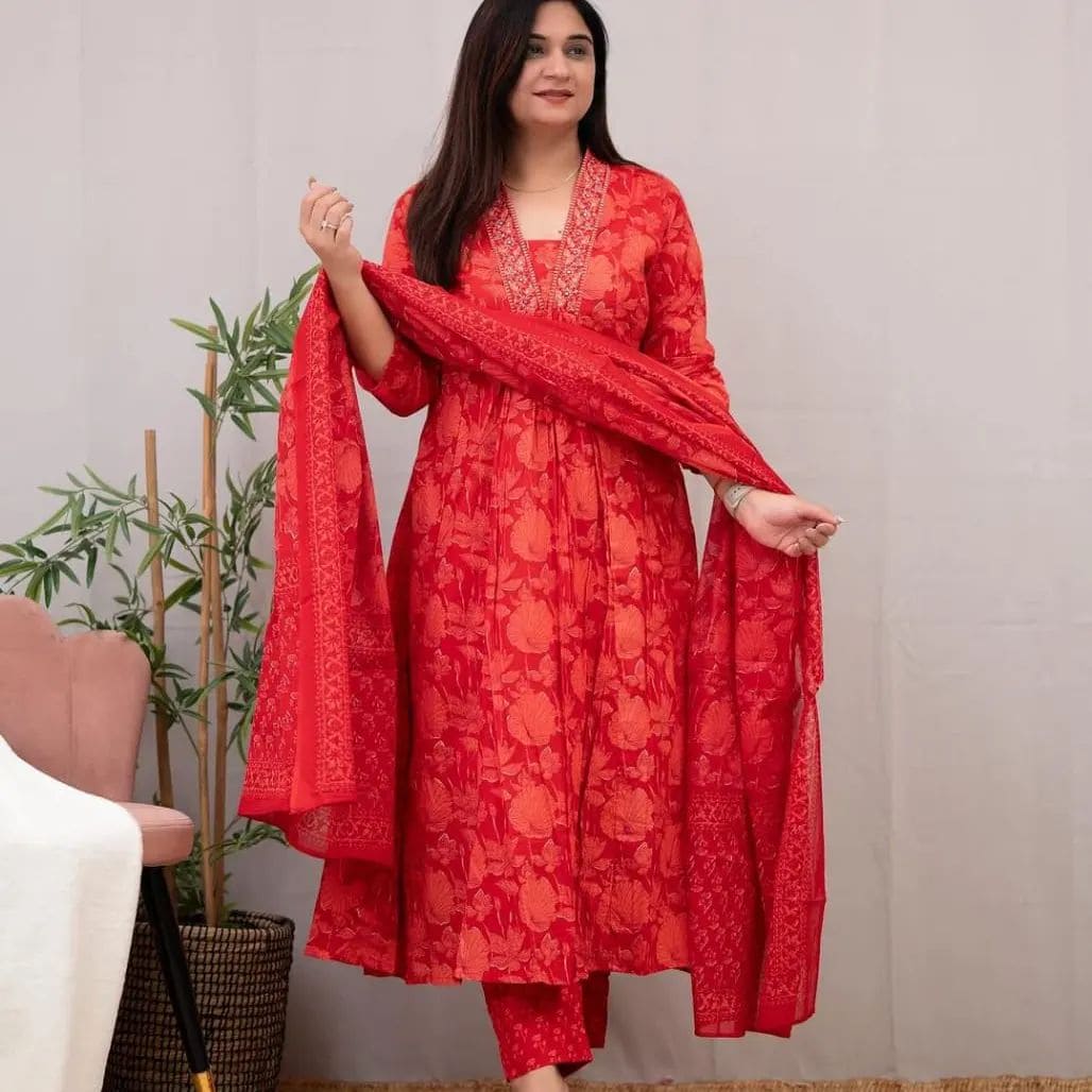 Heavy suit set with dupatta