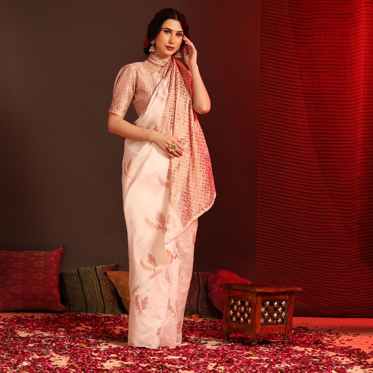 Soft Lichi Silk Saree