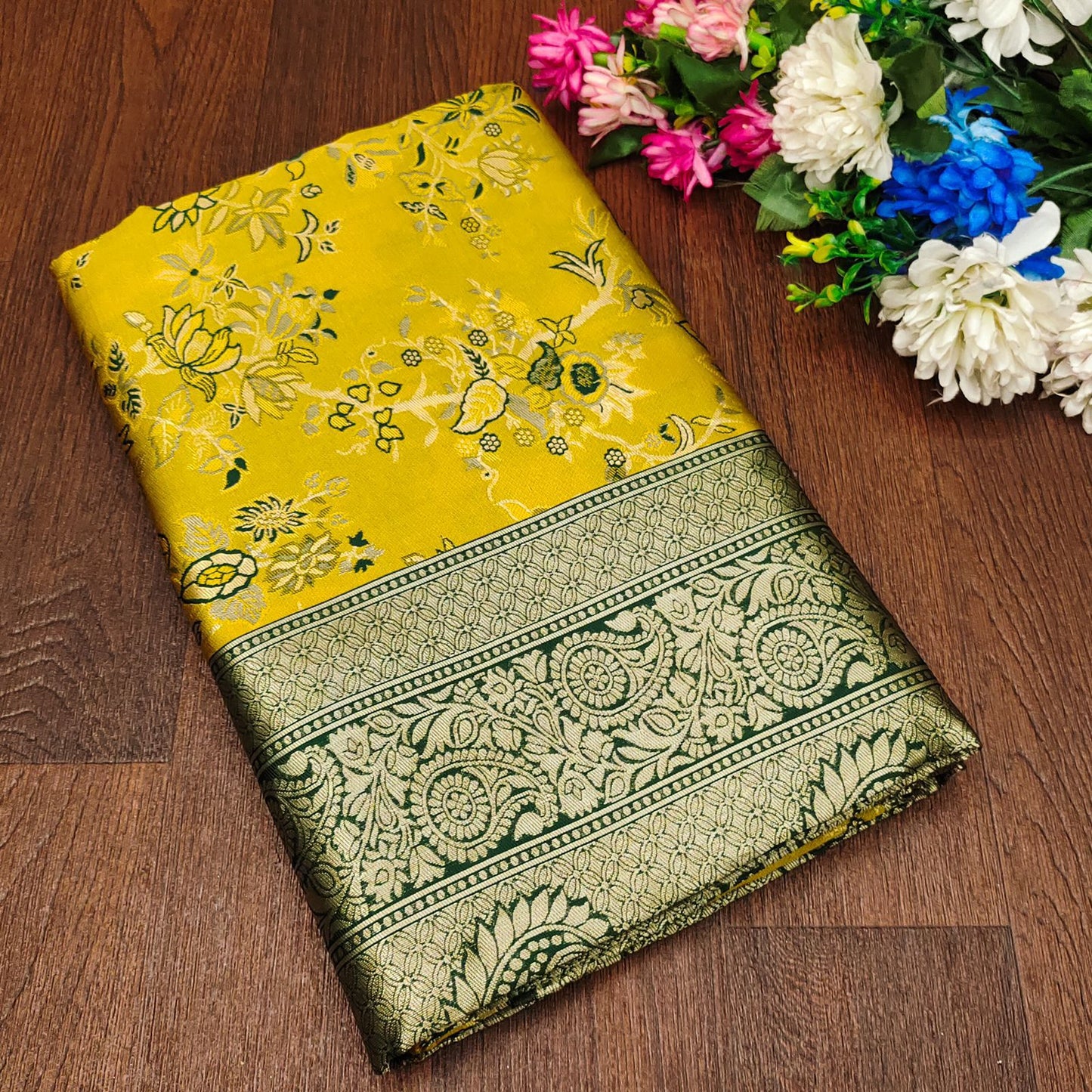 Soft Lichi Silk Saree | Jacquard Work