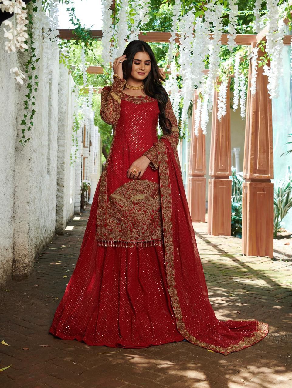 Georgette lehenga top