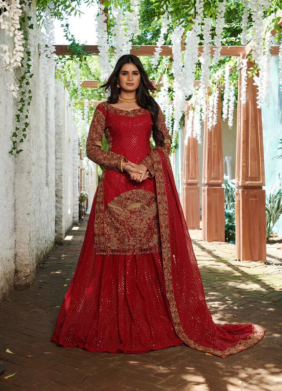 Georgette lehenga top