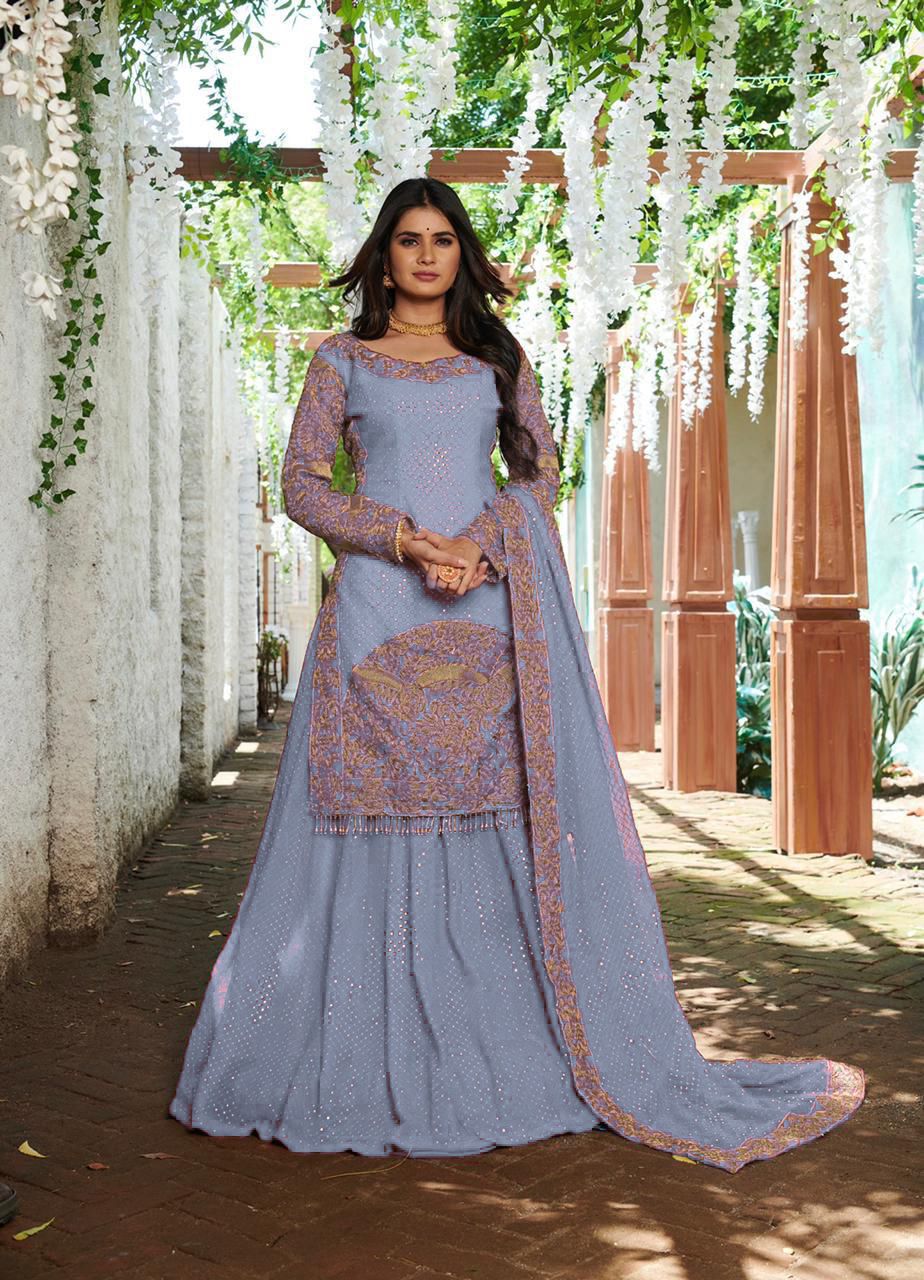 Georgette lehenga top